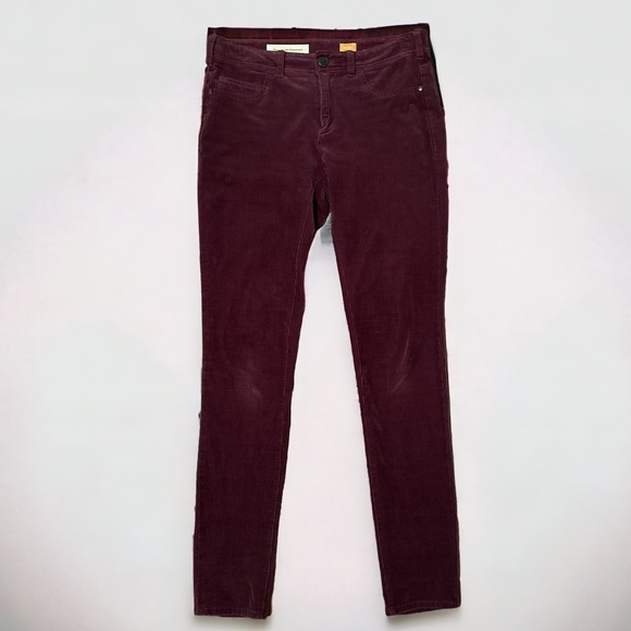 Anthropologie Pilcro Serif Burgundy Corduroy Pants - Picture 3 of 7